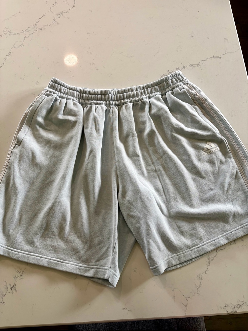 adidas Pale Gray Athletic Shorts - Men’s XL